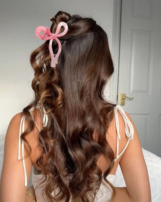 Bow Hair Claw Clips Set ( Pack of 4 )