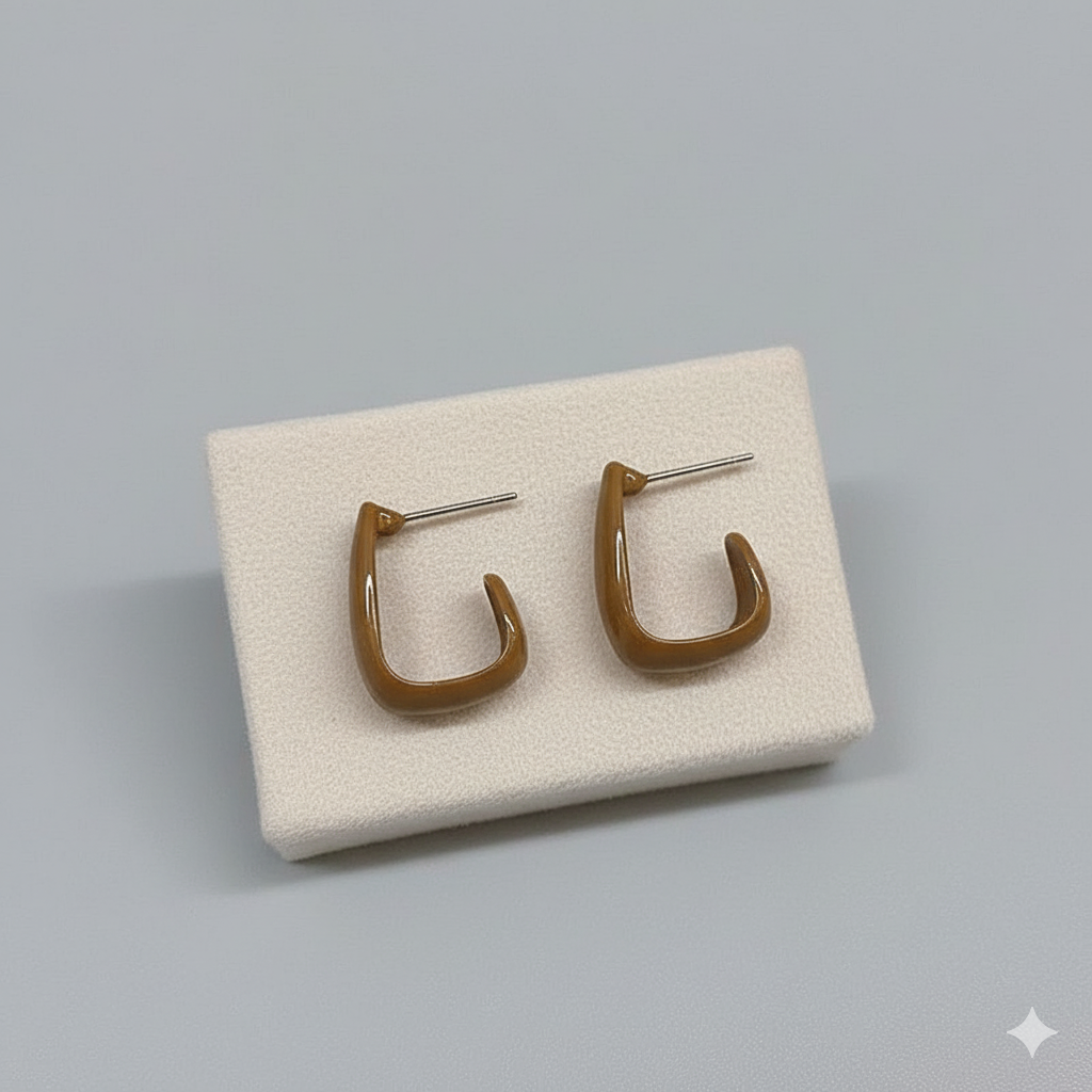 Geometric L Shaped Drop Earrings