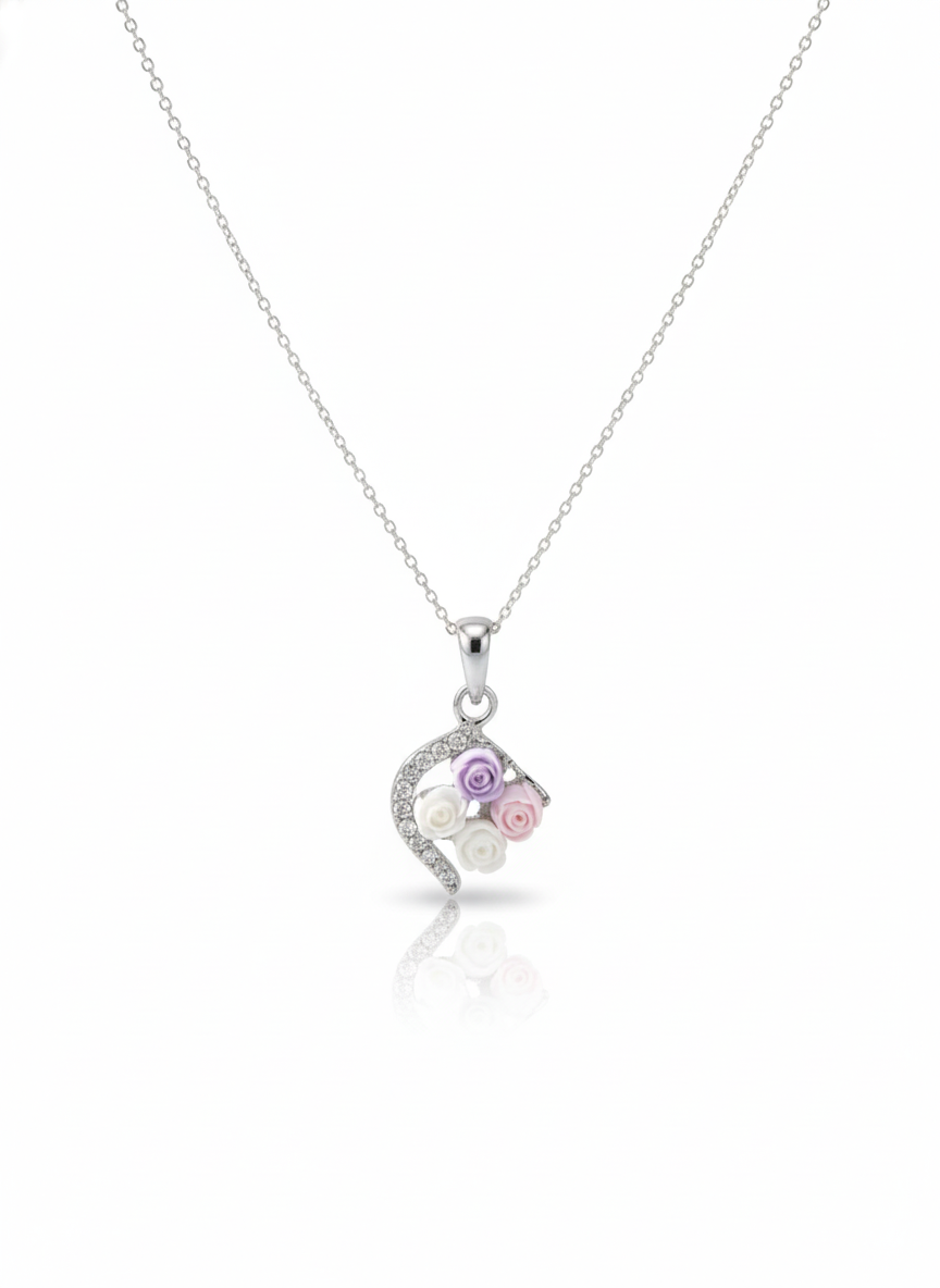 Rose Heart Necklace