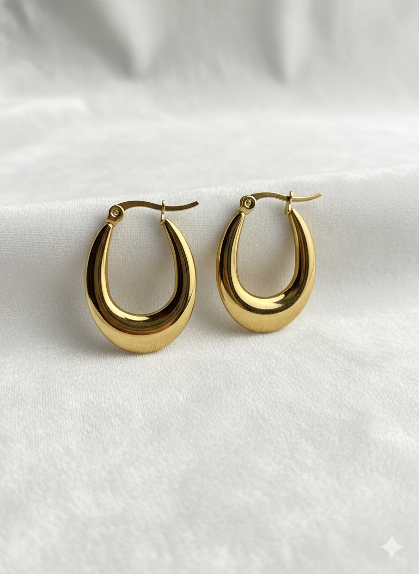 U-shaped Hoop Earrings