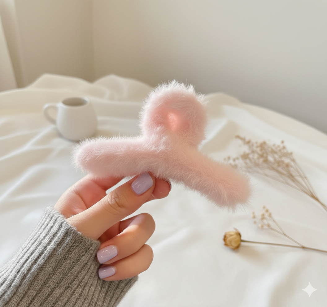 Soft Fur Claw hair Clip