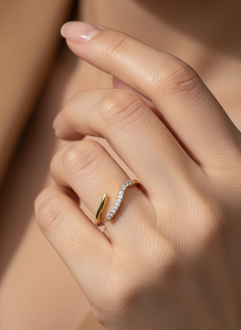 The Serene Wave Ring