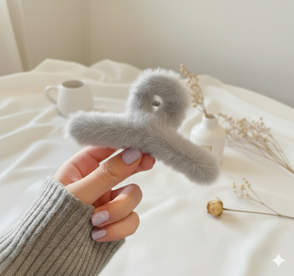 Soft Fur Claw hair Clip