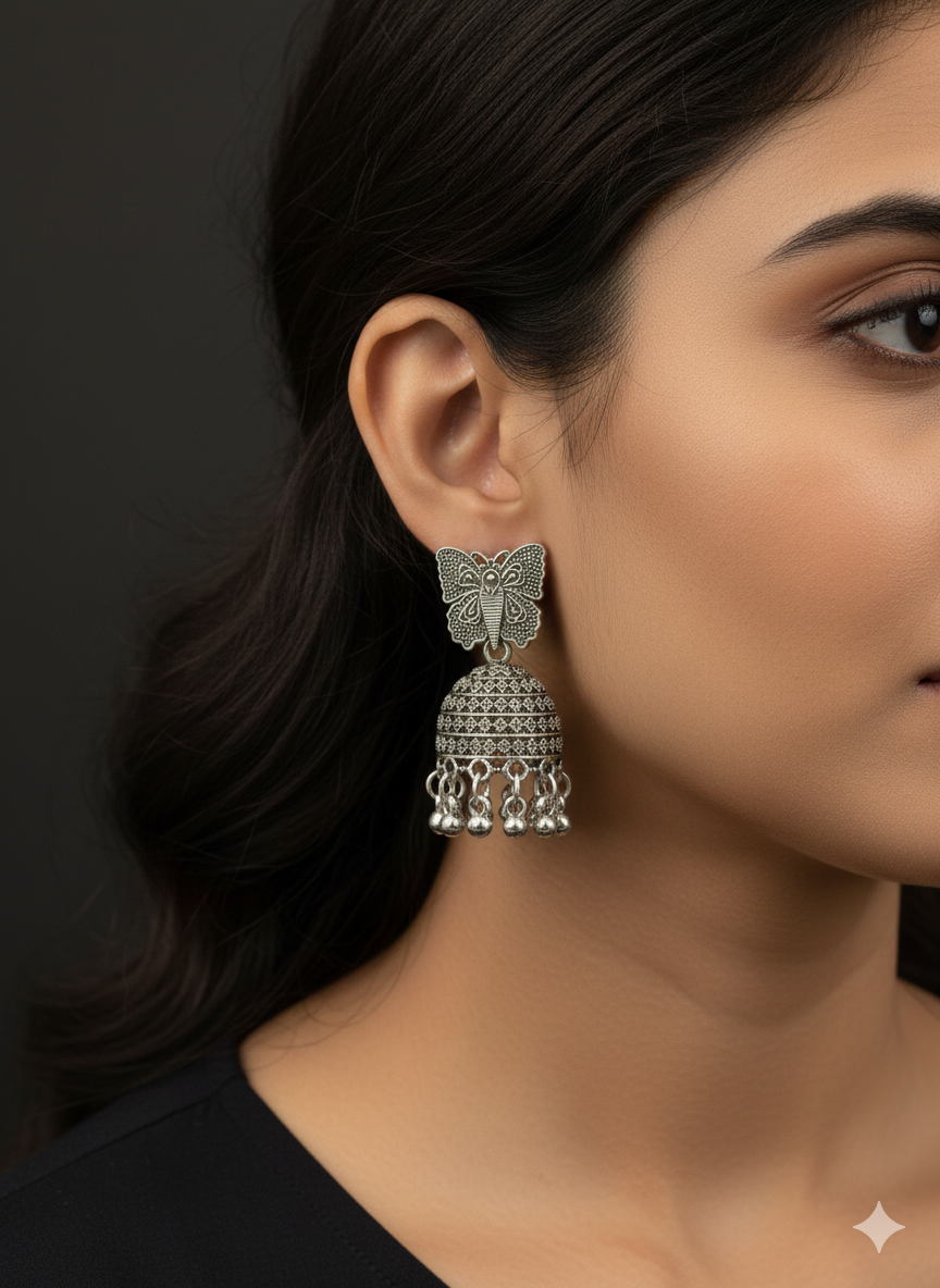 Floral Cubic Zirconia Stud Earrings