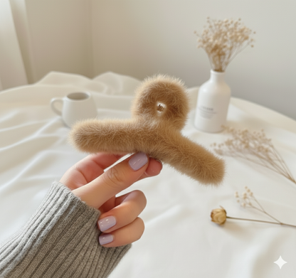 Soft Fur Claw hair Clip