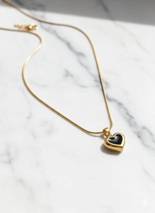 Lil Heart Pendent Black