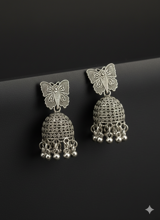Floral Cubic Zirconia Stud Earrings