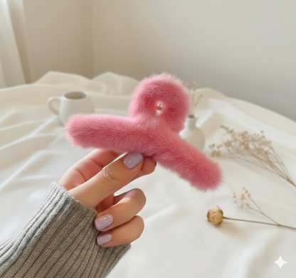 Soft Fur Claw hair Clip